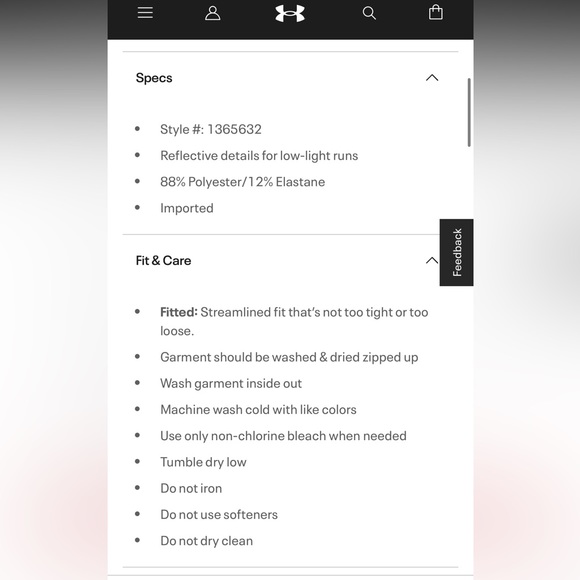 Women's UA Qualifier Run 2.0 ½ Zip Under Black Armour size Medium - Picture 10 of 10